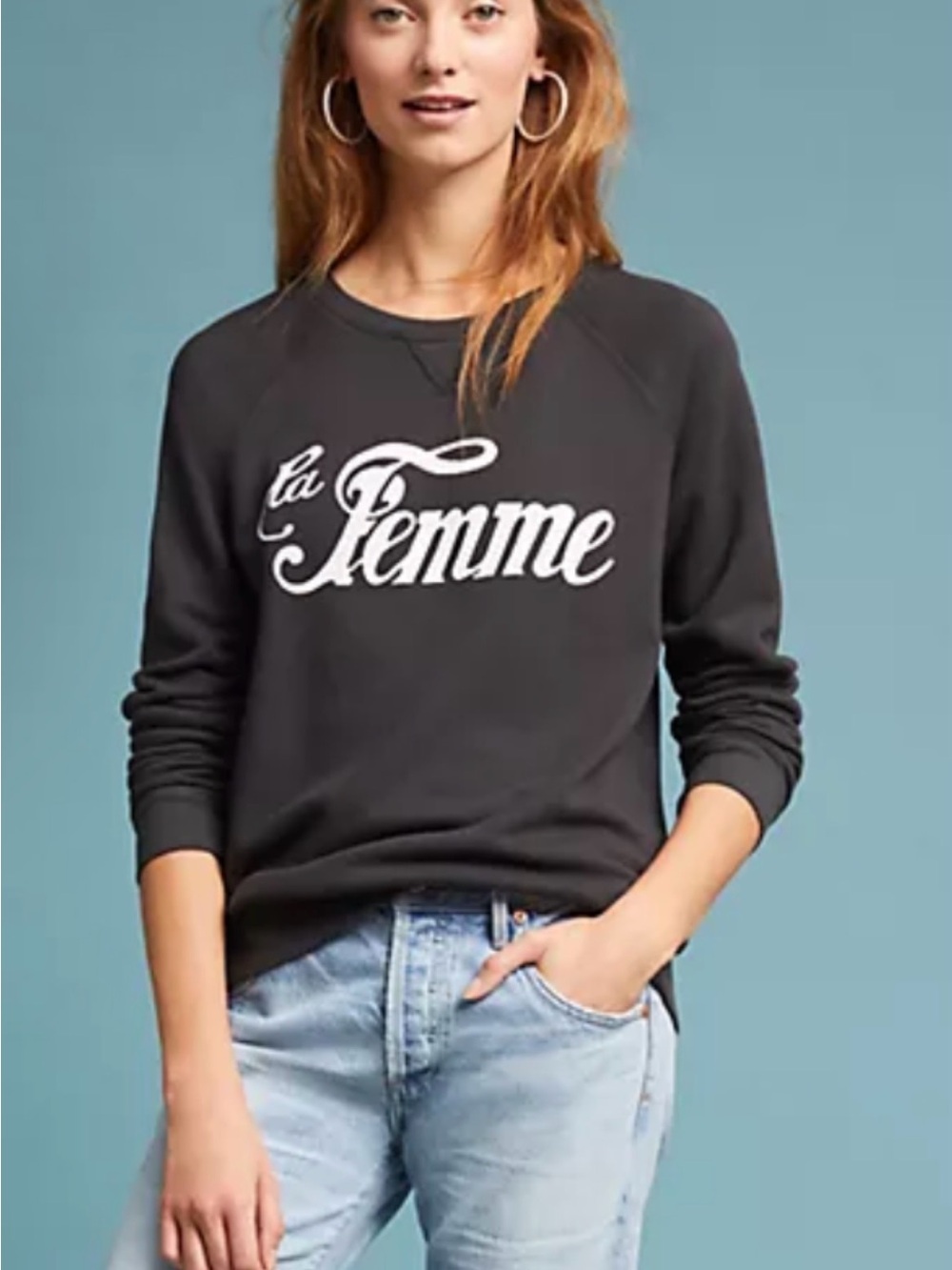 Sol Angeles x Anthropologie Graphic Sweatshirt - gray
